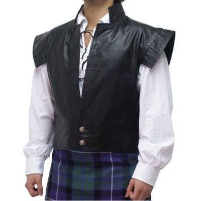 Leather Clans Waist Coat