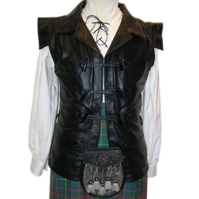 Leather Clans Waist Coat