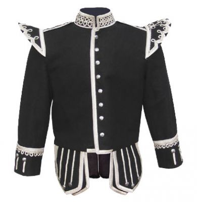 Silver Black Doublet Jacket